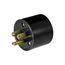 Receptacle Adapter, from Receptacle To Nema 5-15R Or 5-20R Plug, 30A, 125V, Black, 2-Pole 3-Wire, 1264-BOX