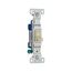 Toggle Switch, #14-10 Awg 15A, 120V, Side & Push, Light Almond, Load Type: Motor Control, Fan, 1301-7LA