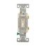 Toggle Switch, Lighted, #14-10 Awg 15A 120V, Light Almond, Load Type: Motor Control, Fan, 1-Pole, 1301-7LTLABX