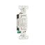 Toggle Switch, Lighted, #14-10 Awg 15A, 120V, Side & Push, Load Type: Motor Control, Fan, 1-Pole, 1301-7LTWBOX