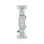 Toggle Switch, #14-10 Awg, 15A, Flush Mount, 120V, Side & Push, Screw, White, 1-Pole, 1-Pole, 1301-9W