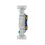 Toggle Switch, #14-10 Awg, 15A, Flush Mount, 120V, Side & Push, Screw, White, 1-Pole, 1-Pole, 1301-9W