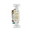 Toggle Switch, #14-10 Awg 15A, Flush Mount, 120V, Ivory, Load Type: Motor Control, Fan, 1303-7LTVBOX