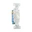 Toggle Switch, 15A, Wall, 120V, Back And Side, Push Wire, Grounding, White, Single-Pole, 3-Way, 1303-9W