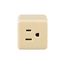 3 Outlet Cube Tap, Single Receptacle To 3 Outlets, 15A, 125V, Ivory, Thermoplastic, 5-15R, 1482V-BOX