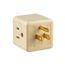 3 Outlet Cube Tap, Single Receptacle To 3 Outlets, 15A, 125V, Ivory, Thermoplastic, 5-15R, 1482V-BOX