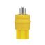 Arrow Hart Watertight Straight Blade Plug, #18-10 Awg 15A 125V, 5-15P, 2-Pole, Bulk, 14W47