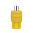 Arrow Hart Watertight Straight Blade Plug, #18-10 Awg 15A 125V, 5-15P, 2-Pole, Bulk, 14W47