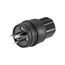 Arrow Hart Watertight Straight Blade Plug, #18-10 Awg 15A 125V, Black, 5-15P, 2-Pole, 14W47BK