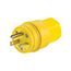 Arrow Hart Watertight Straight Blade Plug, #18-10 Awg 20A, 250V, 2-Pole, 14W48