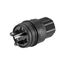 Arrow Hart Watertight Straight Blade Plug, #18-10 Awg 15A, 250V, Black, 6-15P, 2-Pole, 14W49BK