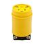 Straight Blade Connector, #14-8 Awg, 15A, Industrial, 125V, Back Wire, Yellow, Black, 1547