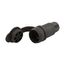 Arrow Hart Watertight Straight Blade Connector, #18-10 Awg 20A, 250V, Black, 6-20R, 2-Pole, 15W48BK