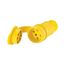 Arrow Hart Watertight Straight Blade Connector, #18-10 Awg 15A, 250V, 6-15R, 2-Pole, Bulk, 15W49