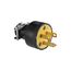Straight Blade Plug, #18-10 Awg, 15A, 125V, Black, 5-15P, 2-Pole 3-Wire, Grounding, Screw Rubber, 1709-BOX