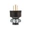 Straight Blade Plug, #18-10 Awg, 15A, 125V, Black, 5-15P, 2-Pole 3-Wire, Grounding, Screw Rubber, 1709-BOX