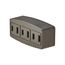 3 Outlet Tap, Single Receptacle To 3 Outlets, 15A, 125V, Brown, Thermoplastic, 1-15R, Nema 1-15R, 1747B-BOX
