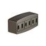 3 Outlet Tap, Single Receptacle To 3 Outlets, 15A, 125V, Brown, Thermoplastic, 1-15R, Nema 1-15R, 1747B-BOX