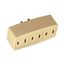 3 Outlet Tap, Single Receptacle To 3 Outlets, 15A, 125V, Ivory, 2-Pole, 2-Wire, 1-15R, 1747V-BOX