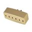 3 Outlet Tap, Single Receptacle To 3 Outlets, 15A, 125V, Ivory, 2-Pole, 2-Wire, 1-15R, 1747V-BOX