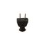 Straight Blade Plug, #18-10 Awg 15A, 125V, Black, 1-15P, 2-Pole, 2-Wire, 0.328" Dia. Rubber, 183BK-BOX