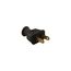Straight Blade Plug, #18-10 Awg 15A, 125V, Black, 1-15P, 2-Pole, 2-Wire, 0.328" Dia. Rubber, 183BK-BOX
