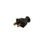 Straight Blade Plug, #18-10 Awg 15A, 125V, Black, 1-15P, 2-Pole, 2-Wire, 0.328" Dia. Rubber, 183BK-BOX