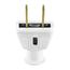 Straight Blade Plug, #18-10 Awg 15A, 125V, White, 1-15P, 2-Pole, 2-Wire, 0.328" Dia. Rubber, 183W-BOX