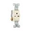 Commercial Single Receptacle, #14-10 Awg 20A, 250V, SideWire, Almond Face, 6-20R, Pvc, 1876A