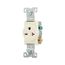 Commercial Single Receptacle, #14-10 Awg 20A, 250V, SideWire, Almond Face, 6-20R, Pvc, 1876A