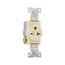 Commercial Single Receptacle, #14-10 Awg 20A, 250V, SideWire, Ivory Face, 6-20R, Pvc, 1876V-BOX