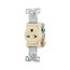Commercial Single Receptacle, #14-10 Awg 20A, 250V, SideWire, Ivory Face, 6-20R, Pvc, 1876V-BOX