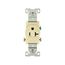 Commercial Single Receptacle, #14-10 Awg 20A, 125V, SideWire, Almond Face, 5-20R, Pvc, 1877A