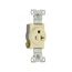 Commercial Single Receptacle, #14-10 Awg 20A, 125V, SideWire, Almond Face, 5-20R, Pvc, 1877A