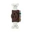 Commercial Single Receptacle, #14-10 Awg 20A, 125V, SideWire, Brown Face, 5-20R, Pvc, 1877B-BOX