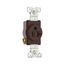 Commercial Single Receptacle, #14-10 Awg 20A, 125V, SideWire, Brown Face, 5-20R, Pvc, 1877B-BOX