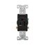 Commercial Single Receptacle, #14-10 Awg 20A, 125V, SideWire, Black Face, 5-20R, Pvc, 1877BK