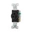 Commercial Single Receptacle, #14-10 Awg 20A, 125V, SideWire, Black Face, 5-20R, Pvc, 1877BK