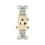 Commercial Single Receptacle, #14-10 Awg 20A, 125V, SideWire, Light Almond Face, 5-20R, Pvc, 1877LA