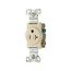 Commercial Single Receptacle, #14-10 Awg 20A, 125V, SideWire, Light Almond Face, 5-20R, Pvc, 1877LA