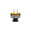 Straight Blade Plug, #18-16 Awg 15A, 125V, Black Rubber, 1-15P, 2-Pole, 2-Wire, Screw, 1912B-BOX