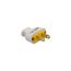 Straight Blade Plug, #18-16 Awg 15A, 125V, White Rubber, 1-15P, 2-Pole, 2-Wire, Screw, 1912W-BOX