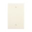 Blank Wallplate, Box Mount, Almond, Blank Cutout, Thermoset, Single- Gang, Mid-Size, 2029A