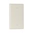 Blank Wallplate, Box Mount, Lt. Almond, Blank Cutout, Thermoset, Single- Gang, Mid-Size, 2029LA