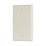 Blank Wallplate, Box Mount, Lt. Almond, Blank Cutout, Thermoset, Single- Gang, Mid-Size, 2029LA