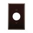 Single Receptacle Wallplate, Brown, 1.406" Hole Cutout, Thermoset, Single-Gang, 2031B-BOX
