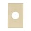 Single Receptacle Wallplate, Ivory, 1.406" Hole Cutout, Thermoset, Single-Gang, 2031V-BOX