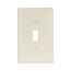 Toggle Wallplate, Lt. Almond, Toggle Cutout, Thermoset, Single- Gang, Mid-Size, Ed Box, 2034LA-BOX