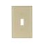 Toggle Wallplate, Ivory, Toggle Cutout, Thermoset, Single- Gang, Mid-Size, 2034V