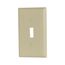 Toggle Wallplate, Ivory, Toggle Cutout, Thermoset, Single- Gang, Mid-Size, 2034V